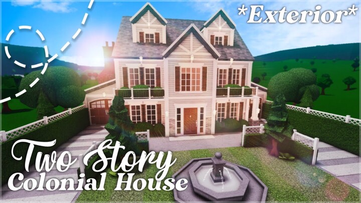 Two Story Colonial Family Roleplay House🌼I Exterior Only I Bloxburg Speedbuild and Tour - iTapixca