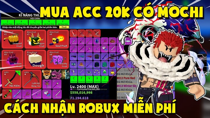 Cách Nhận Robux Và Nick Có Trái Mochi Cực Hiếm Miễn Phí Tặng Người Xem