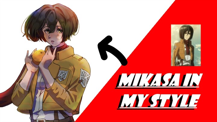 Timelapse Drawing Mikasa Ackerman In My Style