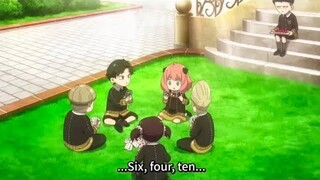 Spy x Family Season 2 - Anya and Damian play cards to get the Macrons of Knowledge
