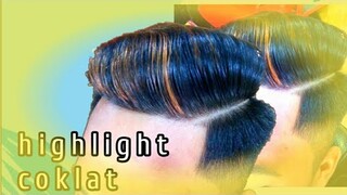 highlight rambut warna coklat pria - warna rambut pria keren