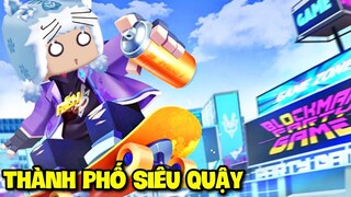 THÀNH PHỐ SIÊU QUẬY - TẬP 1: MEOWPEO THỬ THÁCH TRƯỢT VÁN NGHỆ THUẬT SIÊU XỊN TRONG BLOCKMAN GO