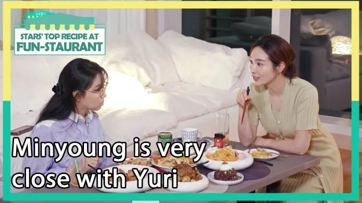 Minyoung is very close with Yuri (Stars' Top Recipe at Fun-Staurant EP.98-3) | KBS WORLD TV 211019