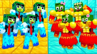 Monster School : Zombie x Squid Game GENDER SWAP CHALLENGE - Minecraft Animation