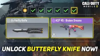 How to Unlock Free Butterfly Knife in codm | Knife to meet you seasonal event full Guide