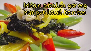 Irisan abalon goreng rumput laut Kanton