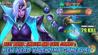 Valentina Mobile Legends , Valentina Gameplay Best Build And Skill Combo - Mobile Legends Bang Bang