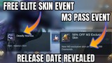 Free Elite Skin Natalia Event | Roger M3 Pass Event | Release Date Revealed | MLBB