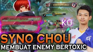 ENEMY AUTO BERTOXIC MELAWAN CHOU SYNO 😂😆 !! Mobile Legends: Bang Bang