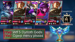 5 TOP GLOBAL SUPREME DYRROTH USERS + MCL FINALS TOURNAMENT?? | GLOBAL DYRROTH BEST BUILD - MLBB