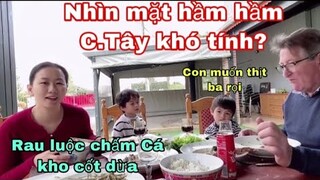 Cá nục kho nước cốt dừa chấm rau dại đậu bắp/Chồng Tây có khó không/Cathy Gerardo cuộc sống pháp