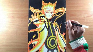 Menggambar naruto biju mode - drawing naruto | gambar anime