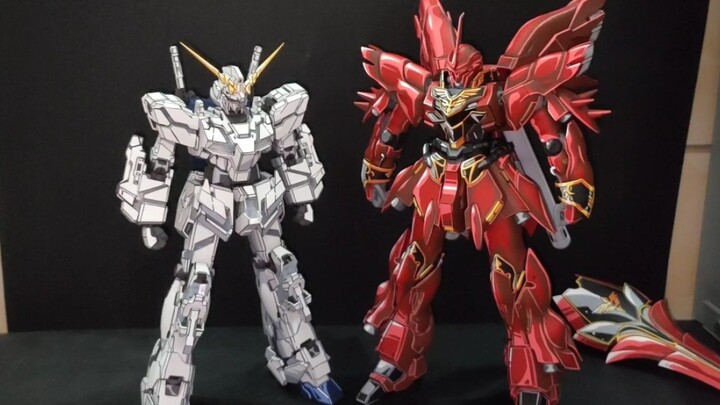 Gundam Unicorn vs Sinanju