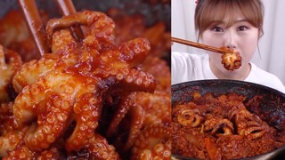 Mukbang ASMR|Cơm chiên bạch tuộc cay Hàn quốc #mukbang