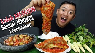 LIDAH SAPI MERCON + SAMBAL KECOMBRANG MENTAH + IKAN ASIN + JENGKOL GORENG + LALAPAN MENTAH