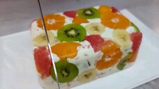 Only milk and fruit! Delicious and healthy dessert without gelatin and bake in 5 minutes