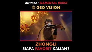 Ini dia animasi Elemental Burst Geo Vision! Mana favorit kalian? #genshinimpact #shorts