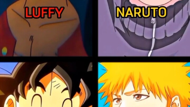 luffy and naruto and ichigo and goku po animes po