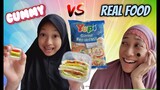 Real Food VS Yupi Gummy 😄 Breakfast Challenge Dari Aqilla | Aqilla's Diary