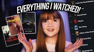 EVERYTHING I WATCHED NOVEMBER 2023 Movies & TV Letterboxd Wrap Up | Spookyastronauts