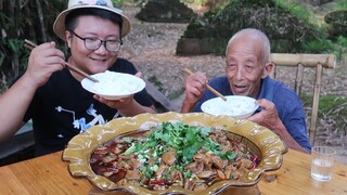 Countryside Recipe & Mukbang | Red Braised Pig's Large Intestines