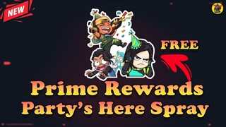 VALORANT Prime Gaming Rewards | Party’s Here Spray | Valorant Updates | @AvengerGaming71