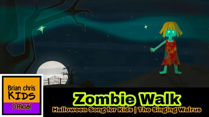 Zombie Walk | Halloween Song for Kids | The Singing Walrus