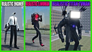 KEREN! Aku Masuk Dunia Skbidi Super Realistic Menemukan Karakter Titan Tvman Super Realistic