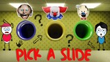 Pick a Slide CHALLENGE ðŸ˜¢ðŸ˜¢ ROBLOX Backrooms | Khaleel and Motu Gameplay