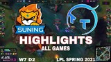 Highlight SN vs TT (All Game) LPL Mùa Xuân 2021 | LPL Spring 2021 | Suning vs ThunderTalk Gaming