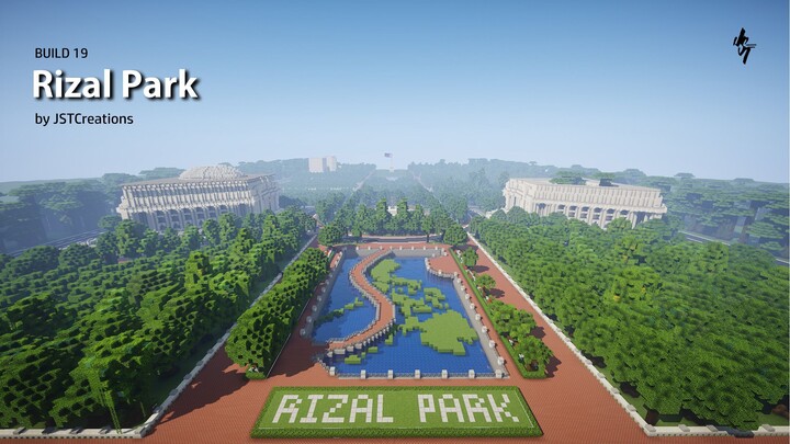 Rizal Park in Minecraft Philippines (City of Manila) by JSTCreations
