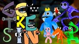 Rainbow Friends VS. K Alphabet Lore In Real Life But Everyone Join