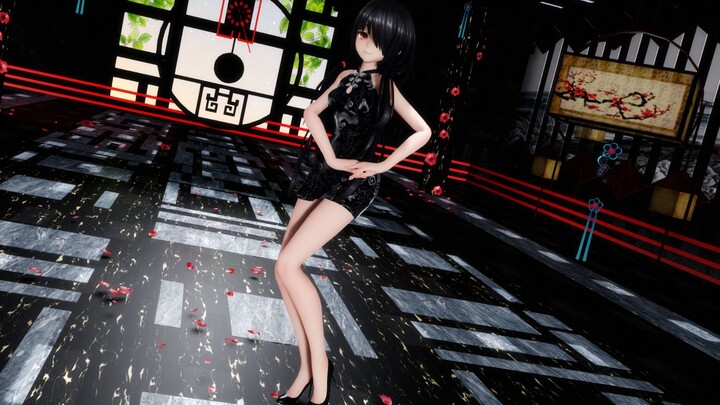 Cheongsam hitam - Kurumi Tokisaki