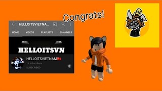 Congrats For 1K subscribers HELLOITSVIETNAM!