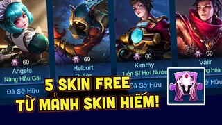 MLBB | TOP 5 SKIN FREE SIÊU ĐẸP ĐÁNG LẤY VỀ TỪ SHOP MẢNH SKIN HIẾM! | Tốp Mỡ Gaming