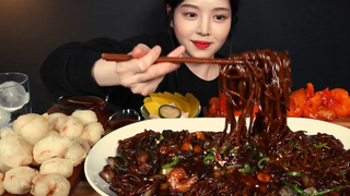 SUB) ! Spicy Jjajangmyeon Tangsuyuk Chili Shrimp Mukbang ASMR
