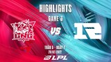 LNG vs RNG | Highlights - Game 3 | Tuần 5 Ngày 7 | LPL Mùa Xuân 2022