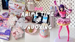 ✧chill vlog :  watching anime, unboxing, decorating my desk, figure haul!