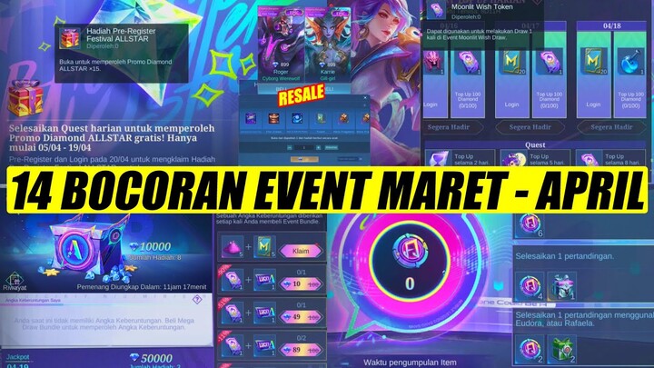 BOCORAN 14 EVENT SKIN LIMITED & EPIC, PROMO DIAMOND, MEGA SALE   DAN TIKET GRATIS MOONLIT WISH