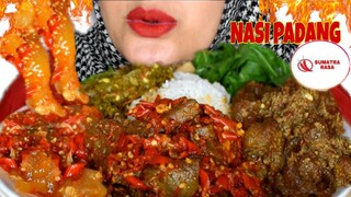 ASMR NASI PADANG ||urat balado, paru balado, urat rendang  dari sumatra rasa || ASMR INDONESIA