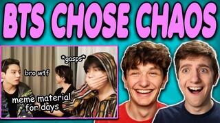 BTS Chose Chaos in the US REACTION!! (BTS Funny Moments Reaction)