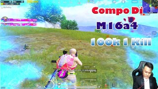 Thử Thách Kèo 100K 1 Kill Với Compo Siêu Dị M16A4 | PUBG Mobile