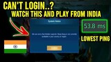 HOW TO PLAY MOBILE LEGENDS AT LOWEST PING FROM INDIA AFTER BAN