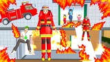 Yuta Mio Kejebak Di Rumah Kebakaran | Polisi Sakura Tolong Malah Pingsan - Sakura School Simulator