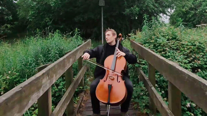"La La Land" was covered by a man with cello
