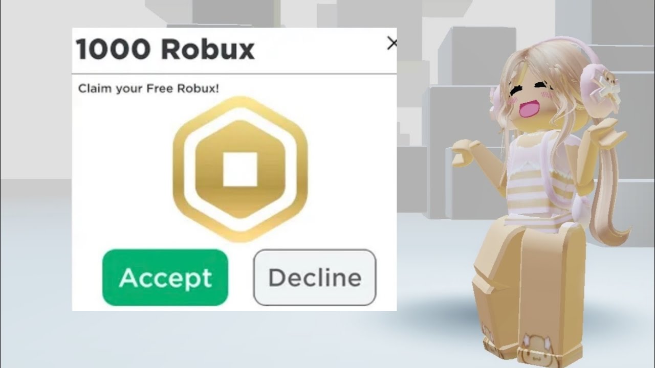 FREE 1000 ROBUX ON ROBLOX 