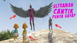 ULTRAMAN CANTIK DIBERI SAYAP MALAIKAT DAN KEKUATAN SUPER OLEH ULTRAMAN DYNA - GTA 5 MOD UPIN IPIN