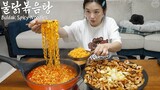 Real Mukbang:) The Spiciest Buldak Spicy Noodles in Korea! ★ ft. Grilled Pork intestine