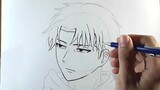 Cara menggambar anime - levi ackerman | attack on titan ( shingeki no kyojin )
