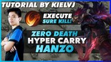 Zero Death! Hyper Carry Hanzo Gameplay by KIELVJ (2-Time Champions) | Mobile Legends